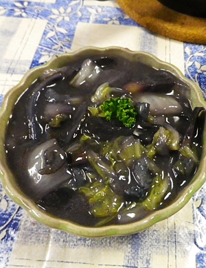 紫人参白菜の干し海老煮