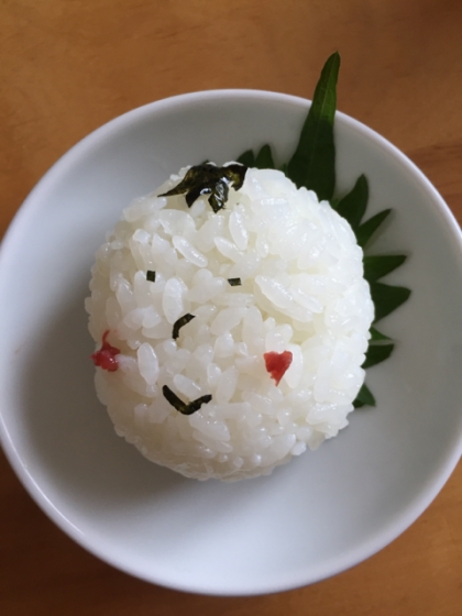 顔おにぎり☆花椒塩のスパイス塩おにぎり♪