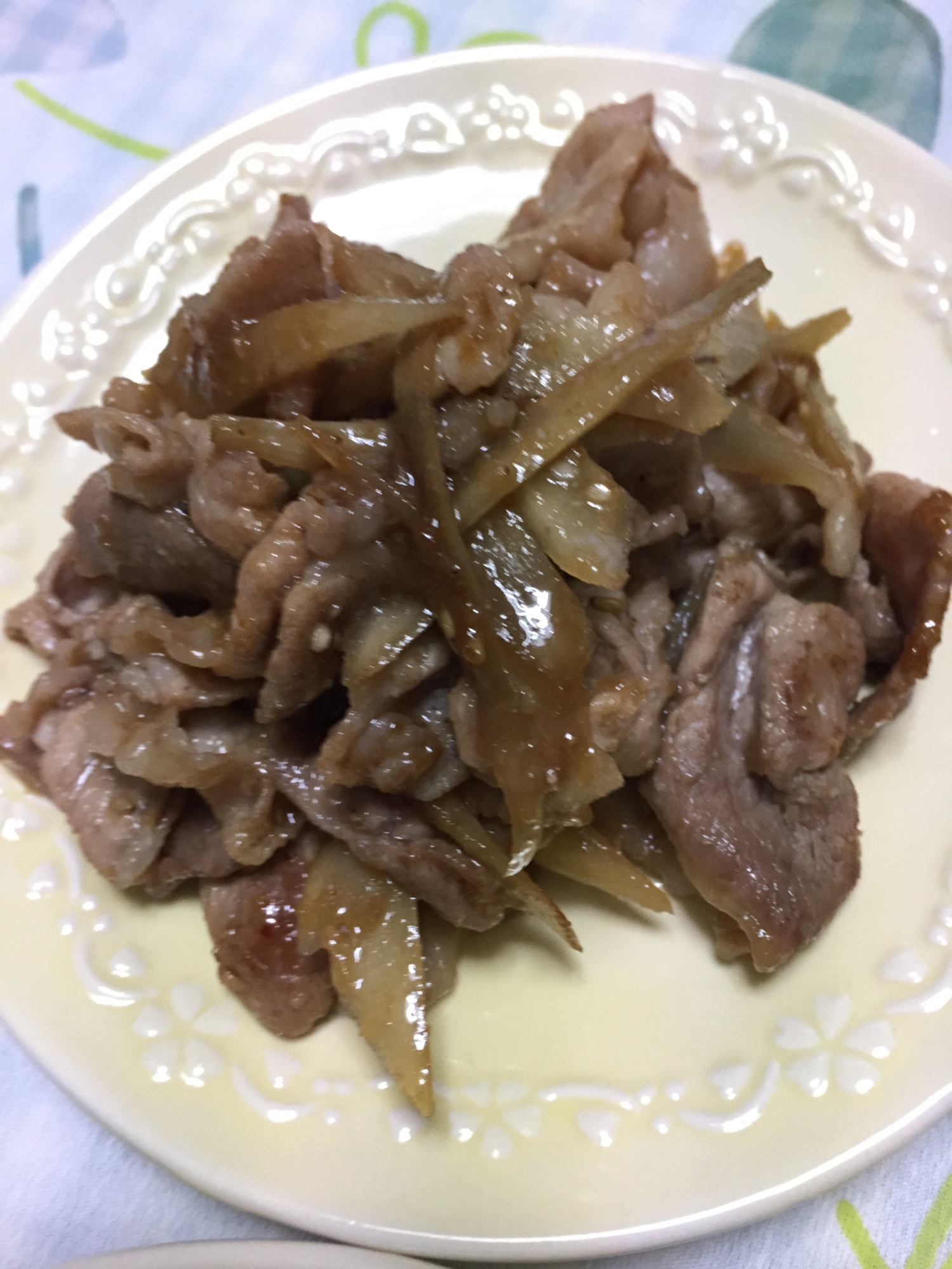 牛蒡と豚こま肉の焼肉タレ炒め