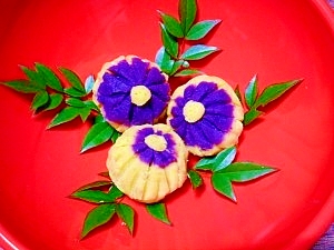 サツマイモと紫芋で☆和菓子