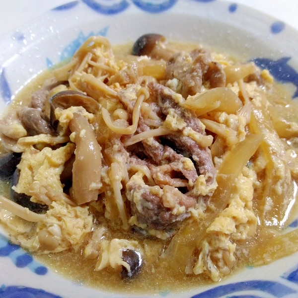 めんつゆで簡単 牛肉ときのこの卵とじ レシピ 作り方 By うーころちゃん 楽天レシピ めんつゆで簡単 牛肉ときのこの卵とじ レシピ 作り方 By うーころちゃん 楽天レシピ