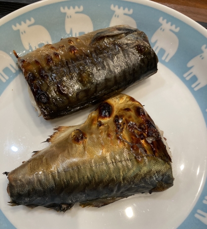 ごま油炒めの鯖と小松菜