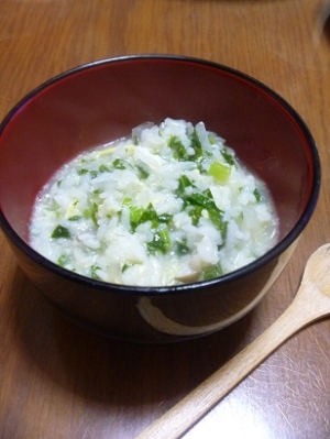 冷蔵庫にあるもので七草粥