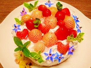 紅白イチゴ☆ケーキ