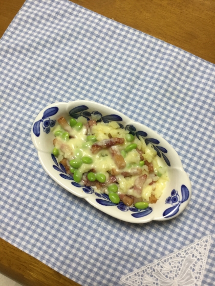 とうもろこしのかわりに冷凍枝豆を使いました！簡単にできて美味しかったです♪