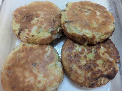 小さいお好み焼きで作りました。大変美味しかったです！