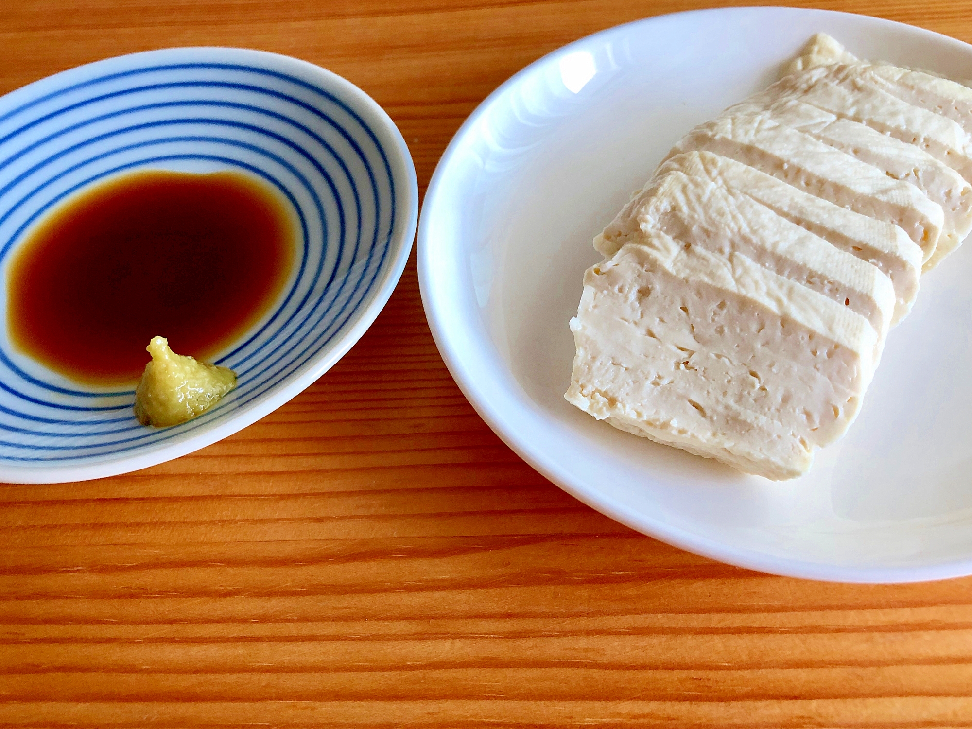 湯葉ですか？☆いえ、水切り豆腐です。