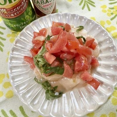 ホタテと青紫蘇のトマトマリネ
