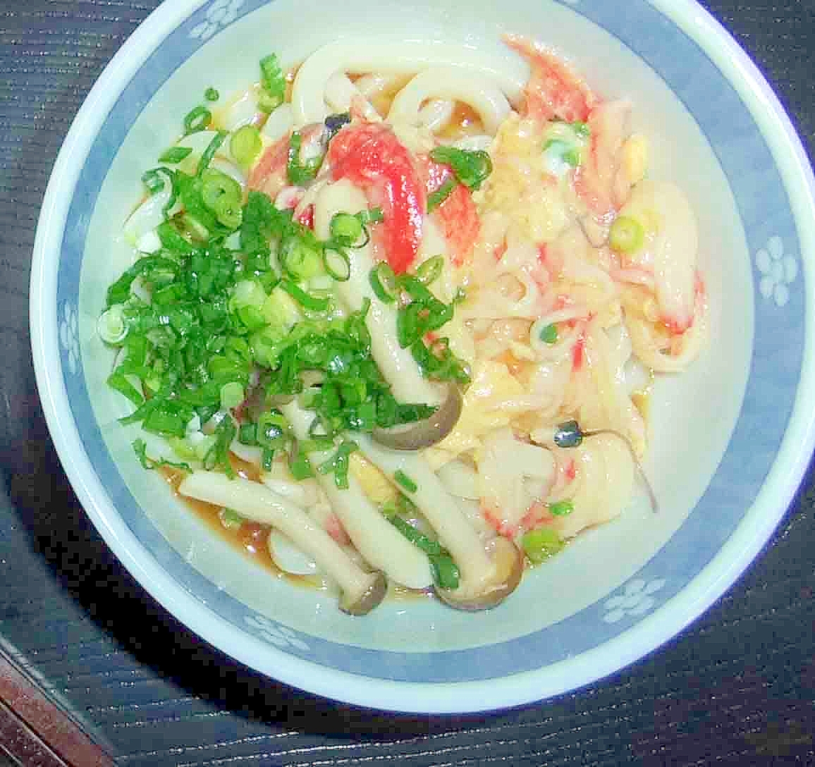 かに玉風ぶっかけうどん