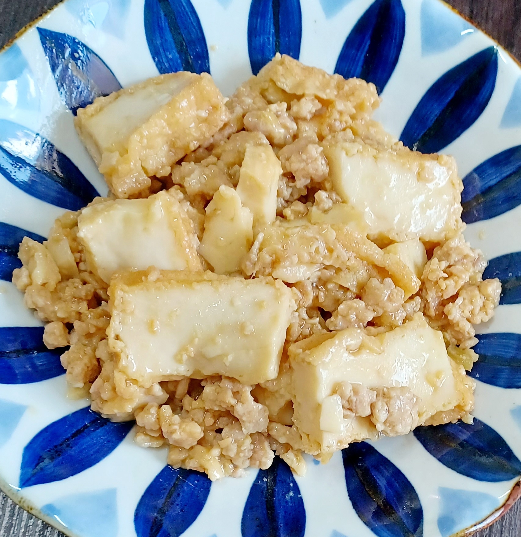 厚揚げと鶏挽き肉の味噌炒め