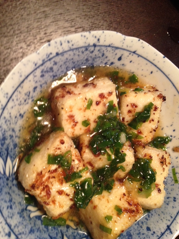 葱の甘酢あんかけ揚げ出し豆腐