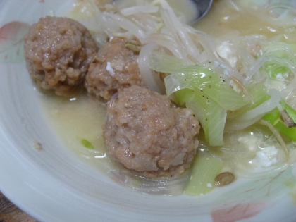 肉団子のあっさり春雨スープ