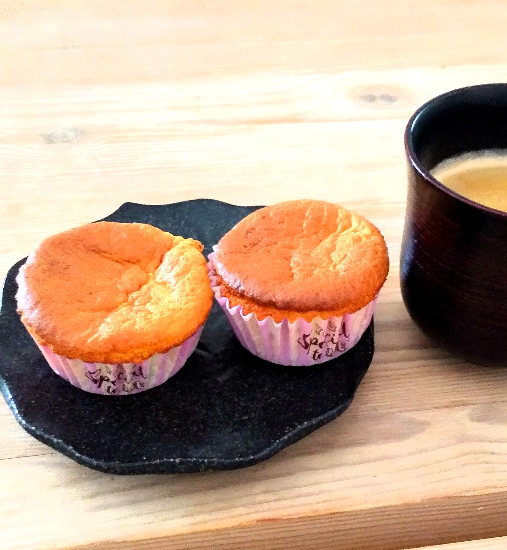 シフォンのバナナカップケーキ☆米粉ケーキ☆