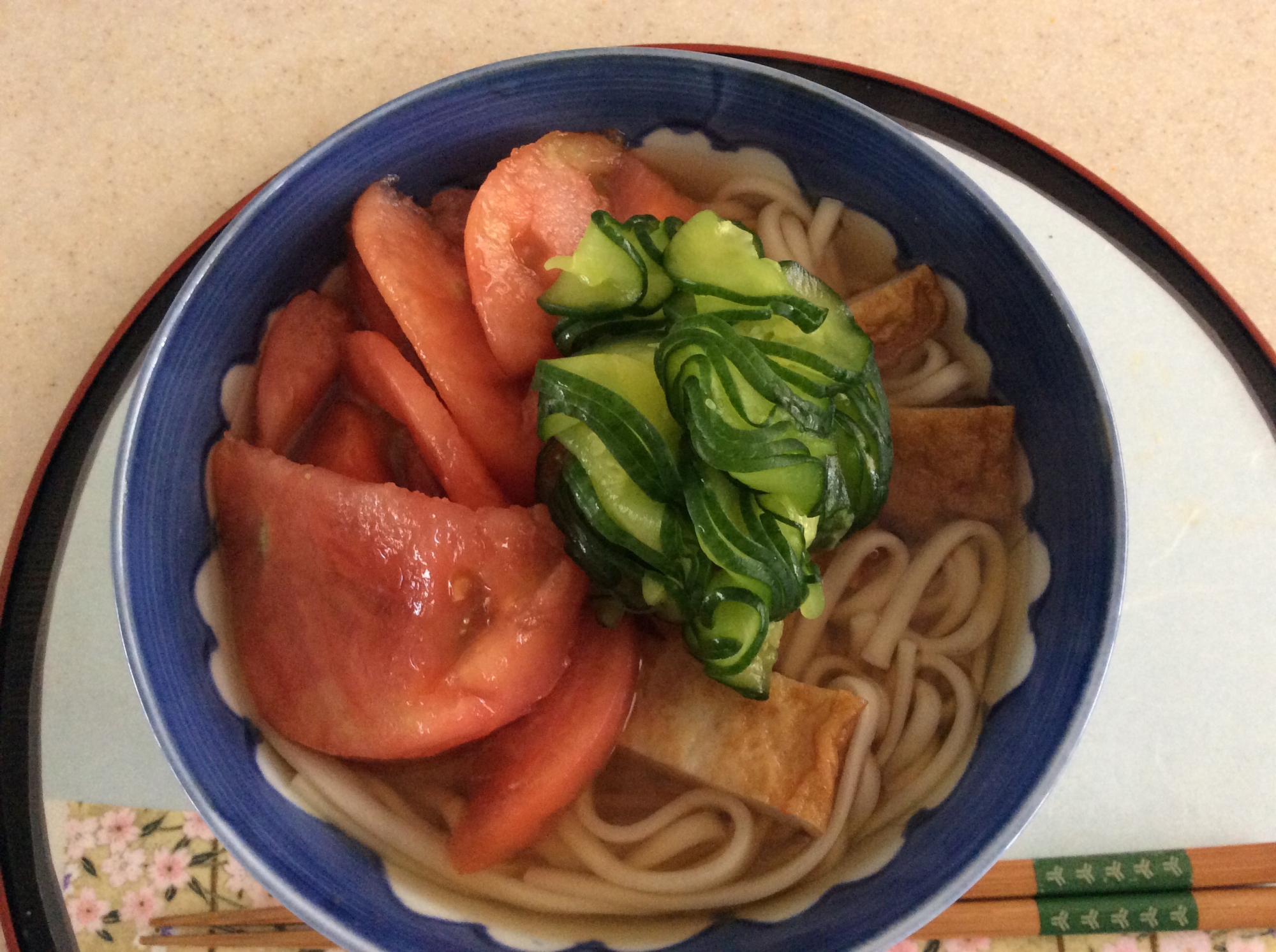 きゅうりうどん(いつものうどんにトッピング)