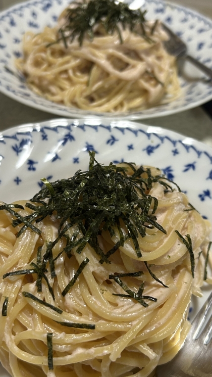 【市販アレンジ】濃厚！たらこクリームパスタ