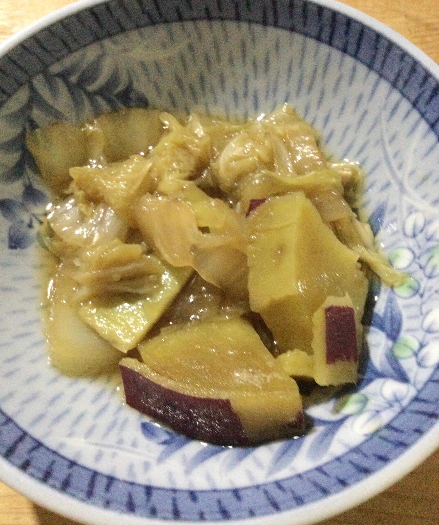 白菜とさつま芋の煮物♪