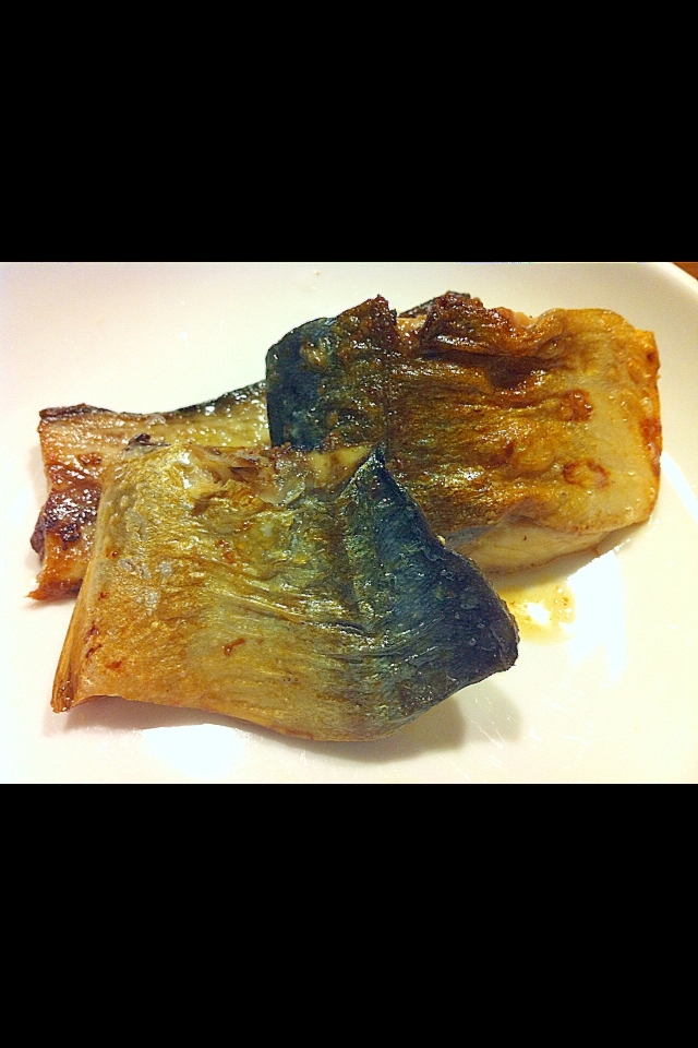 鯖のガーリックオリーブオイル焼き