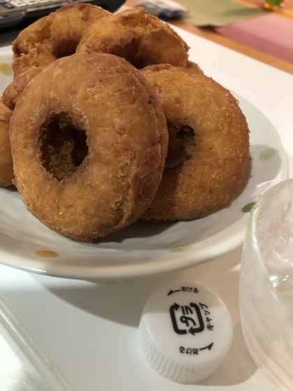 強力粉でさくふわたまごドーナツ
