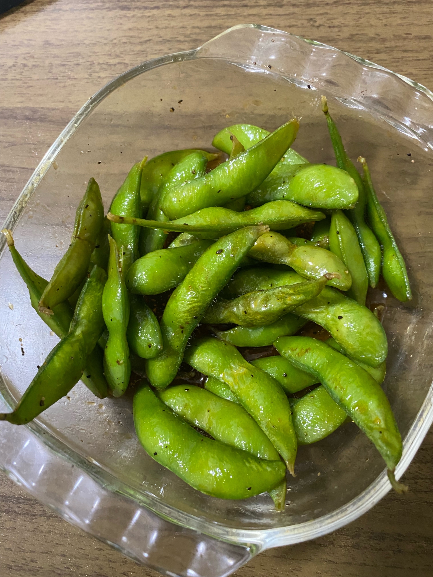 嘘ほど酒が進む、枝豆の酢醤油和え！