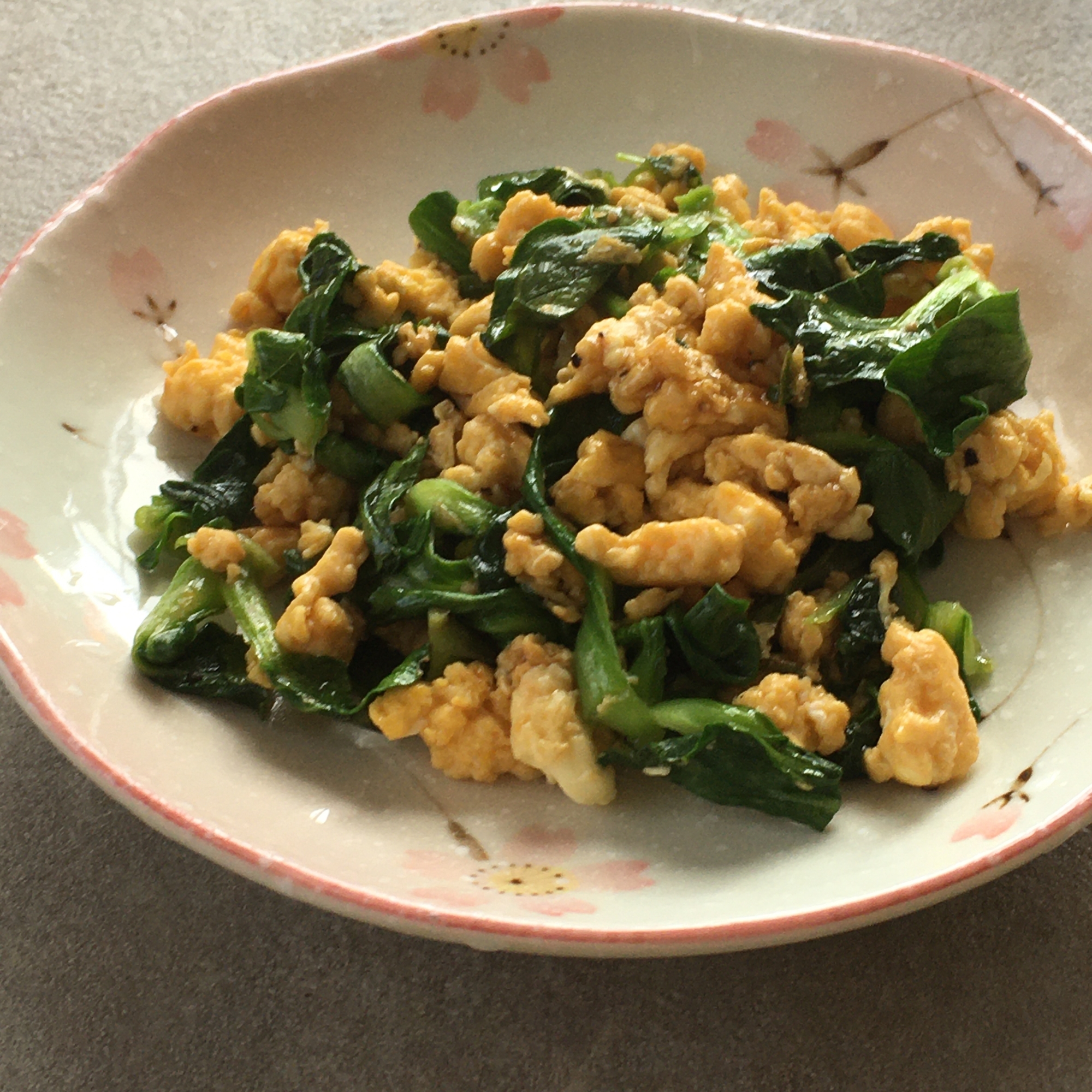 ミニ青梗菜と玉子のオイスターソース炒め♪