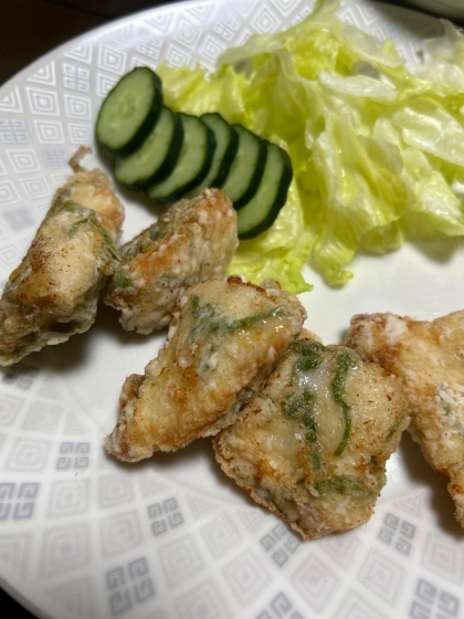 鶏むね肉で作る！青じそと塩のザンギ♪