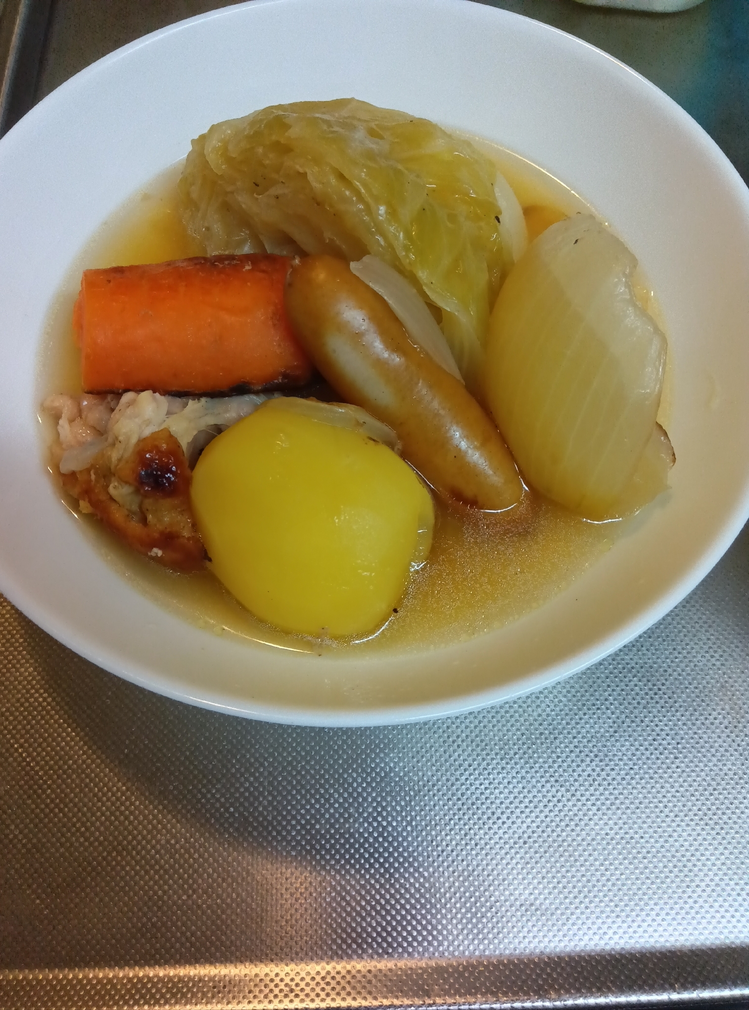 焼き野菜とチキンのポトフ