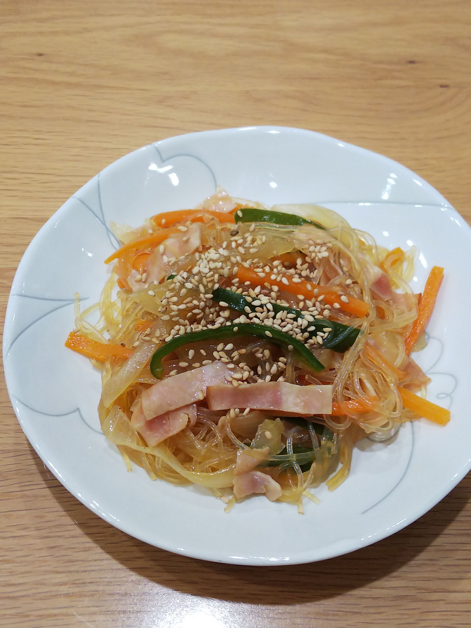 春雨とハムと野菜のコンソメ炒め