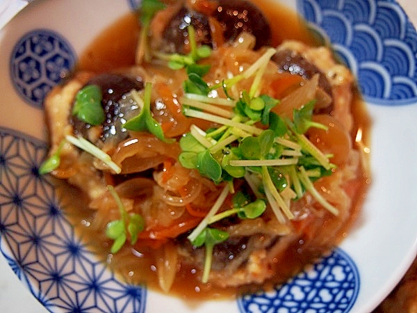 鶏肉団子の野菜あんかけ