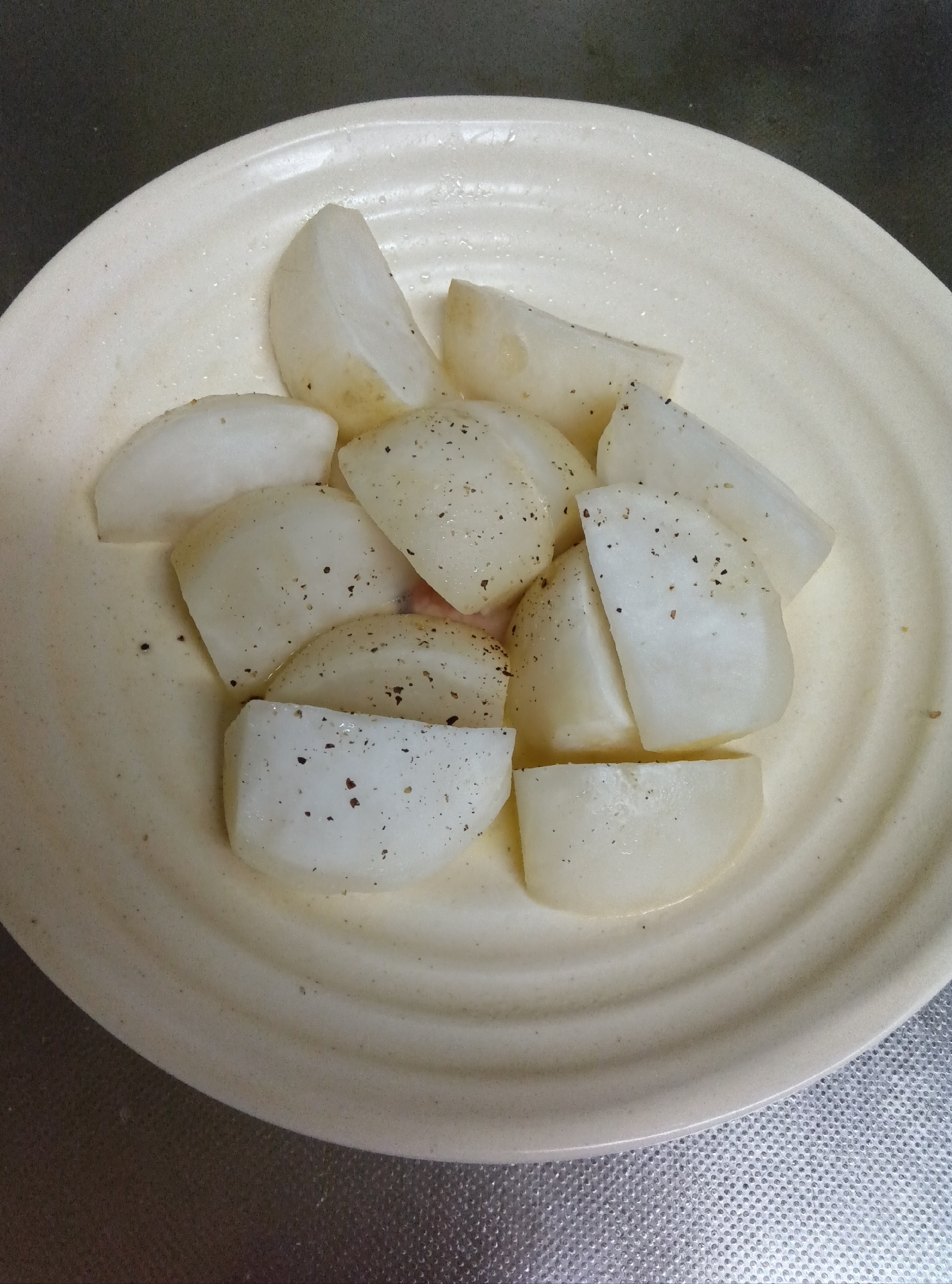 レンジでかぶのグラッセ
