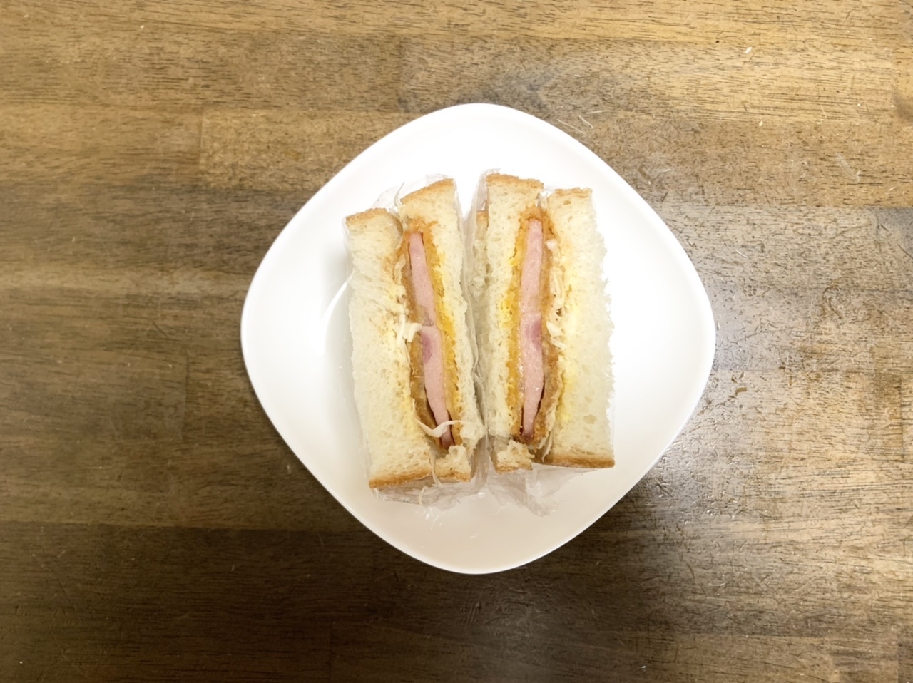 朝食レシピ　サンドイッチ　ハムカツサンド