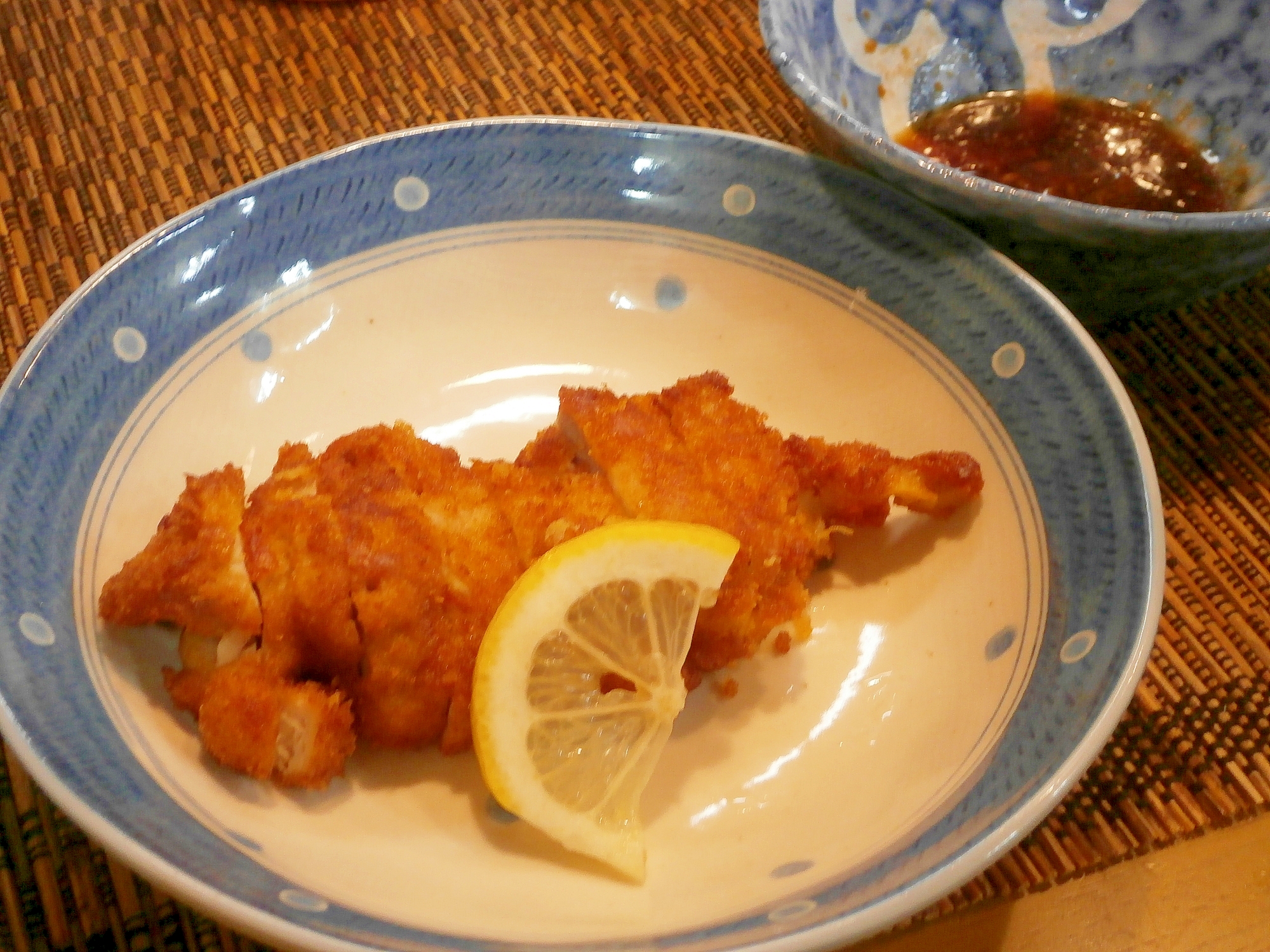 梅ポン酢で食べる★チキンカツ★