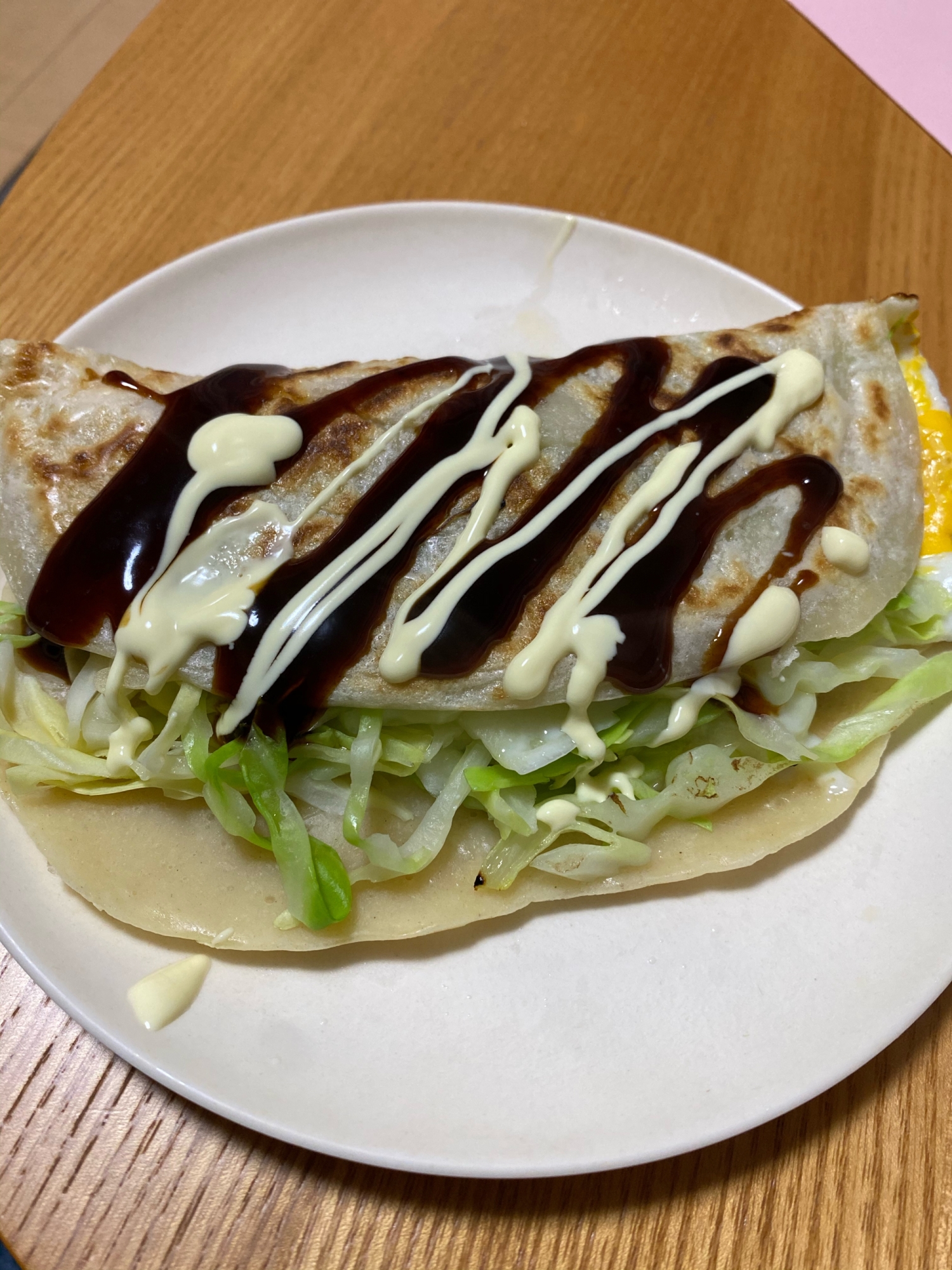 お好み焼き風のキャベツ焼き