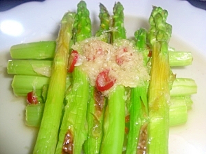 焼きアスパラの白だし和え