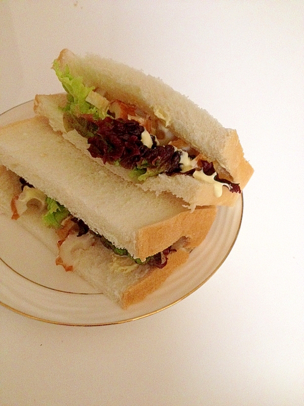 ちくわとレタスのサンドイッチ レシピ 作り方 By とっこ 楽天レシピ