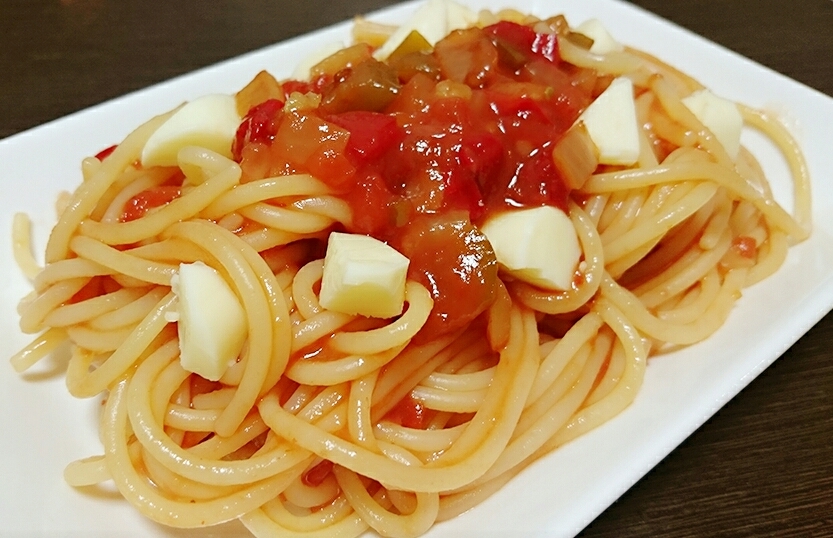 ☆簡単☆サルサソースで☆冷製トマトパスタ☆