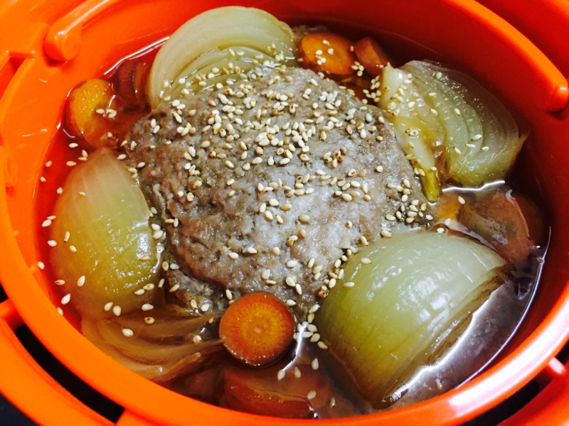 tacookメニュー！豚ひき肉と野菜の醤油蒸し