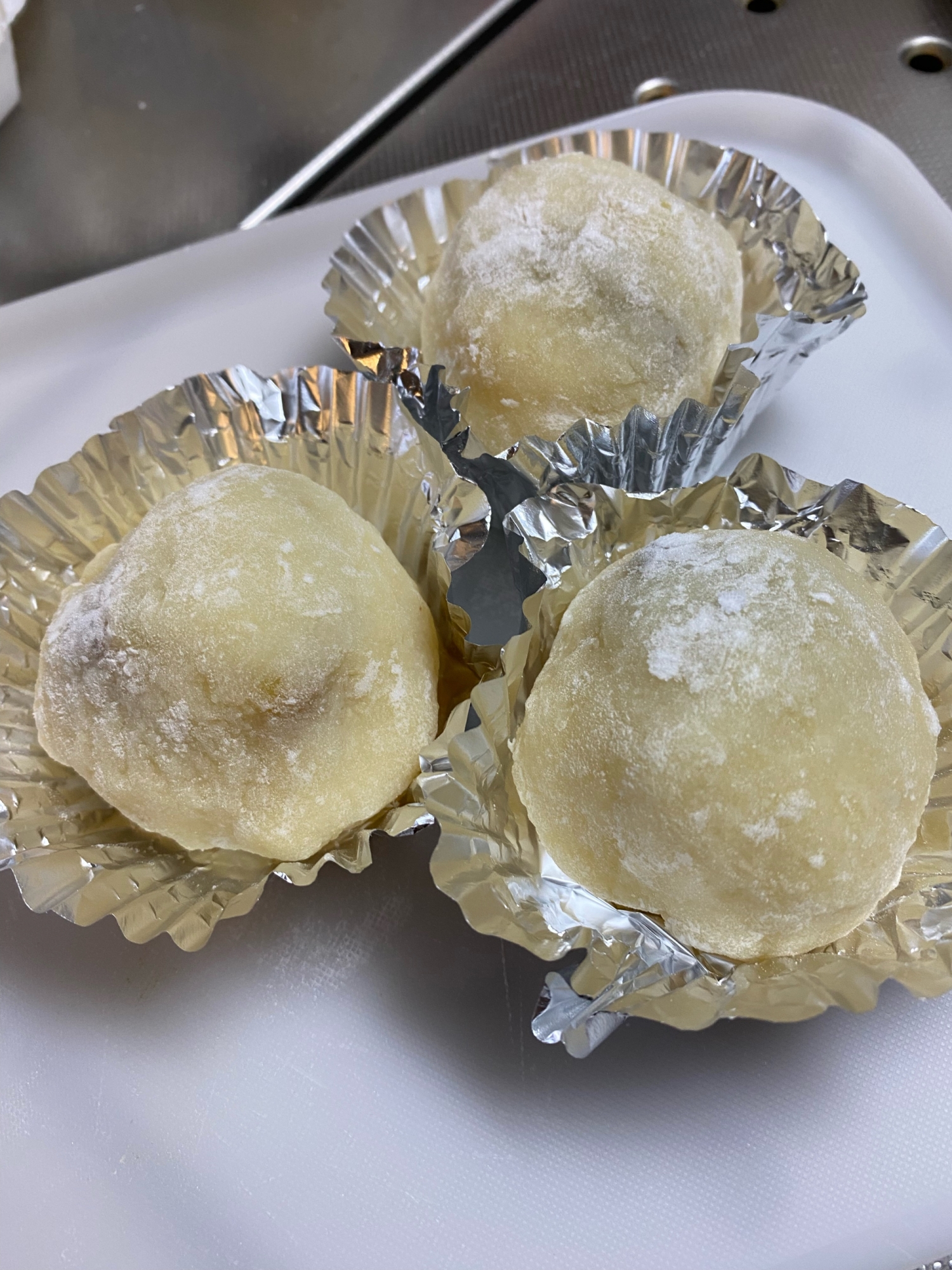 豆腐もちで❣️さつま芋入りチョコ大福