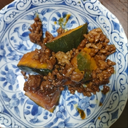 ご飯がすすむ☆挽き肉とかぼちゃの甘辛炒め