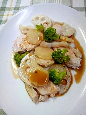 野菜とチキンのトースト焼き