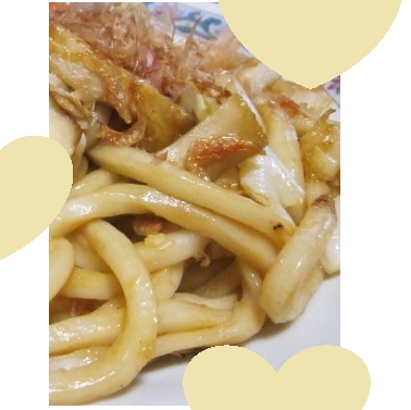 卵入り♪焼きうどん˖✧˖°