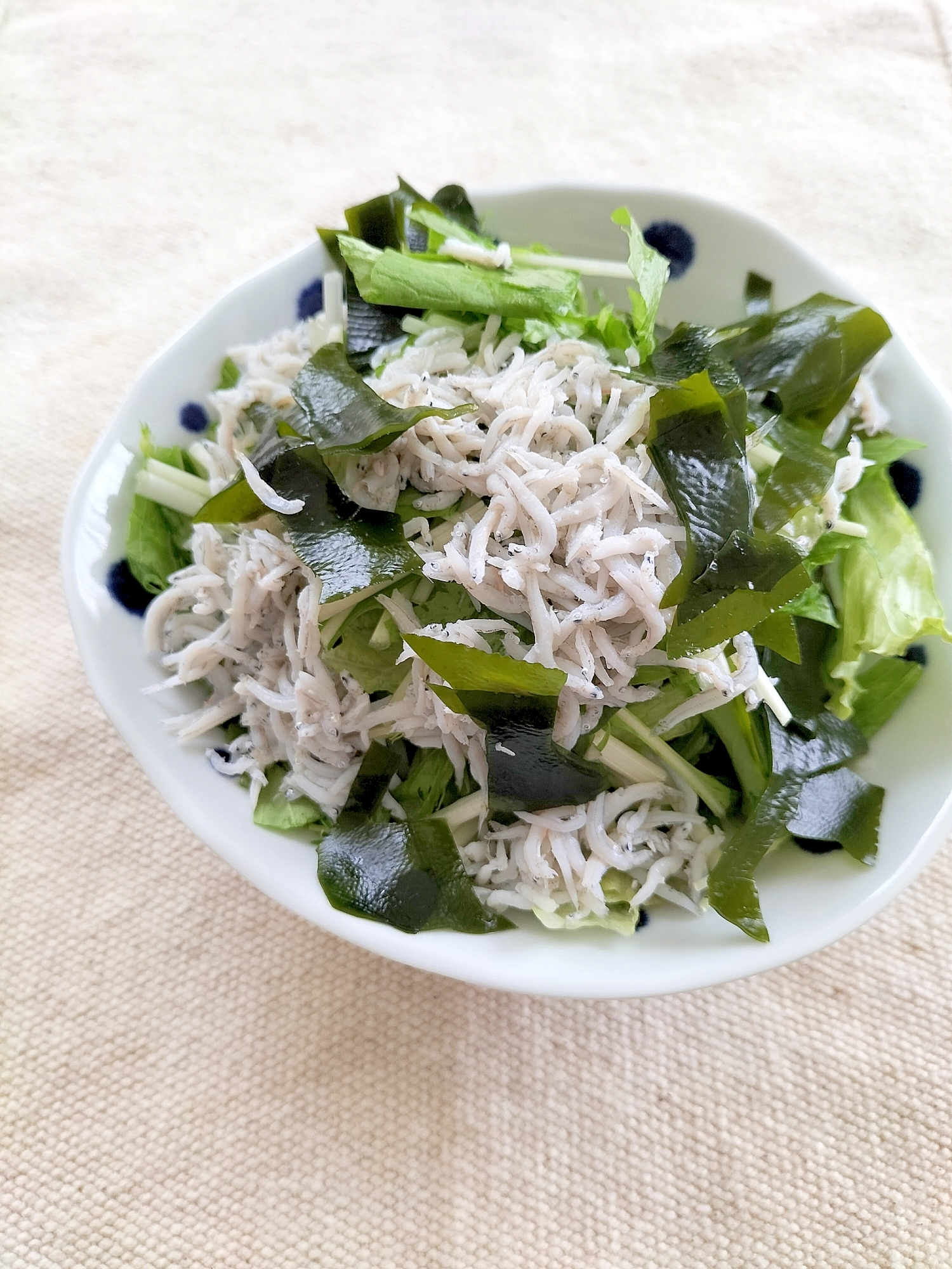 水菜とレタスのミネラルサラダ♩かぼす風味