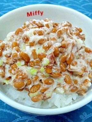 納豆の食べ方-塩麹＆梅＆ネギ♪