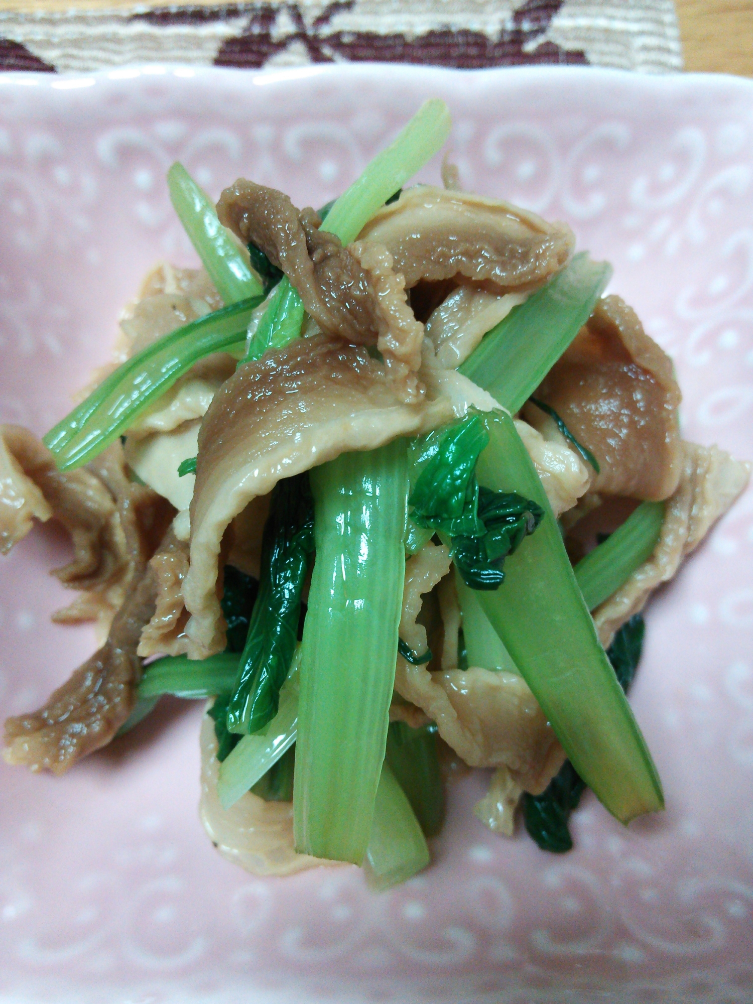小松菜と切干大根の煮物
