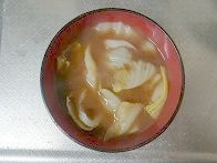 甘みのある白菜は味噌汁の具材にぴったりでおいしかったです。