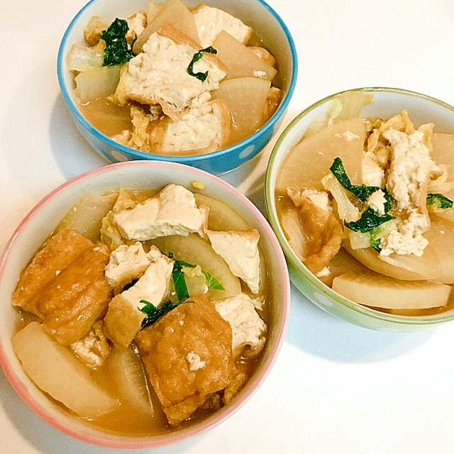 しっかり煮込んで☆大根と白菜と厚揚げの炒め煮