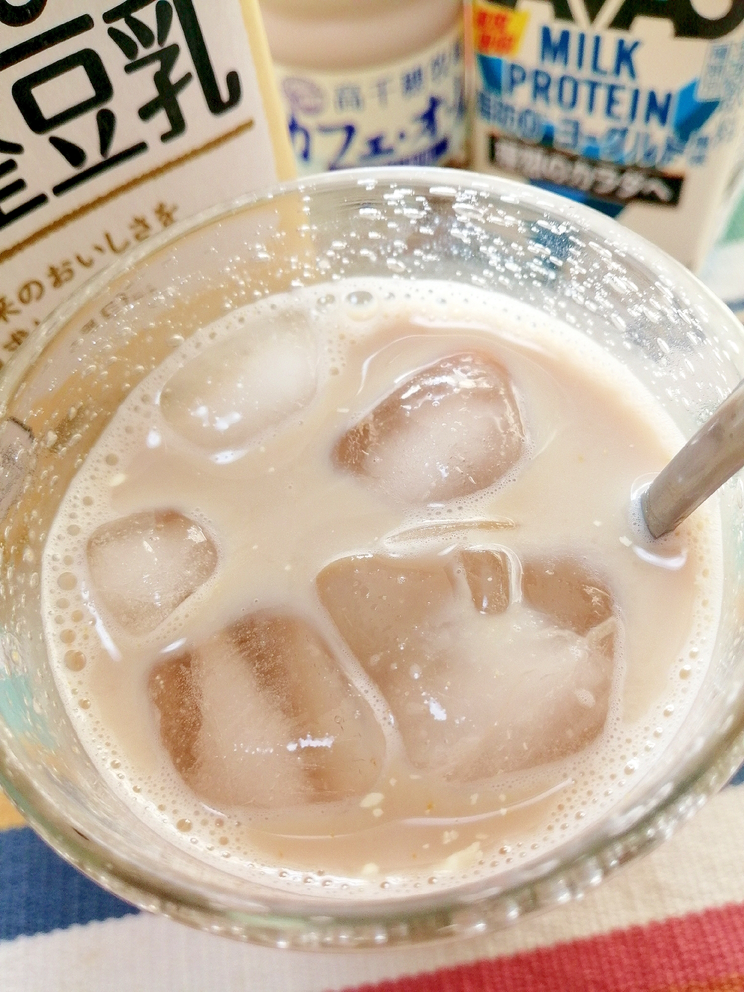 アイス☆ヨーグルト風味豆乳カフェオレ♪