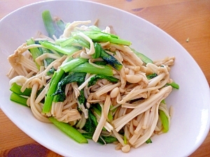 小松菜とえのきのオイスター炒め