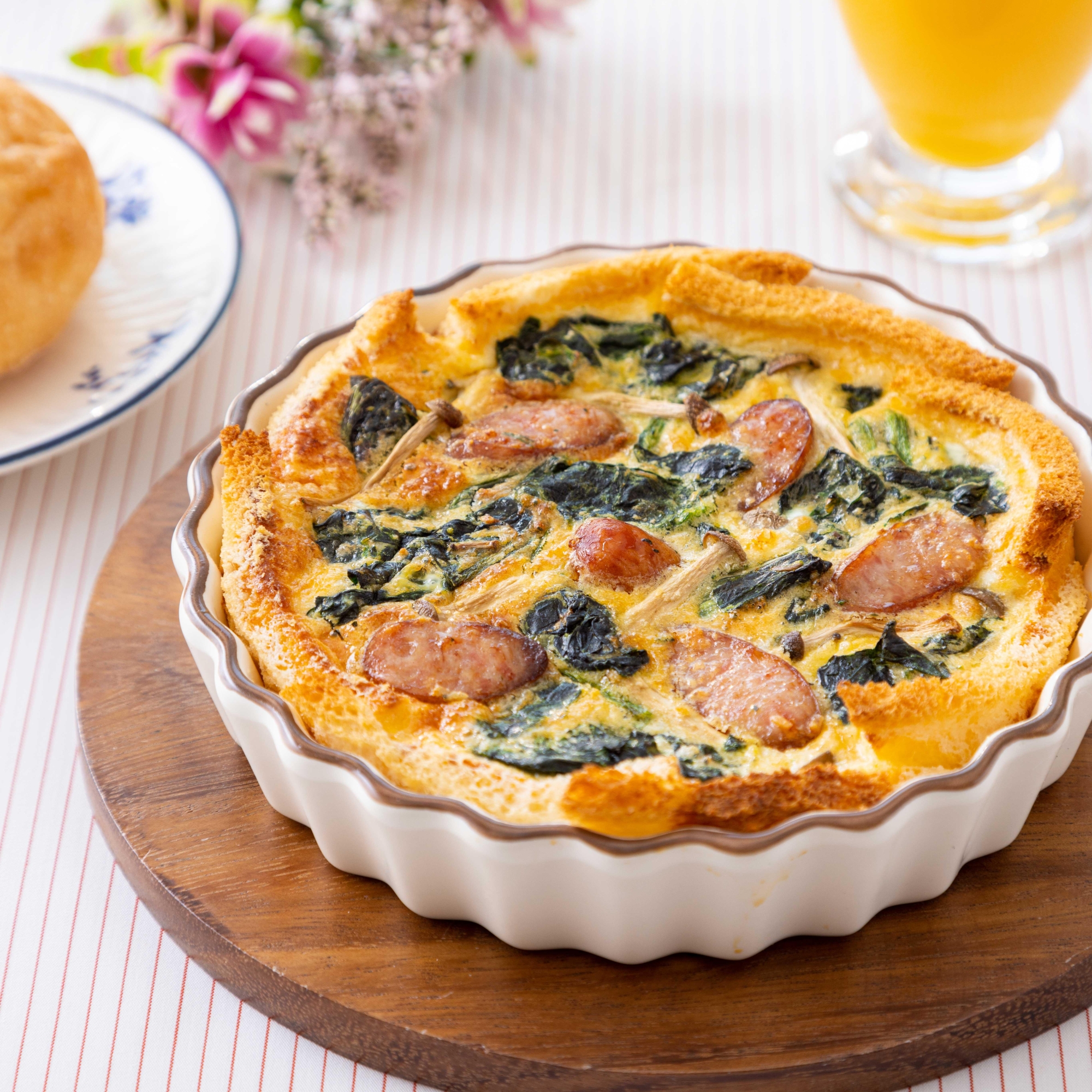 食パンで作る!ほうれん草のキッシュ