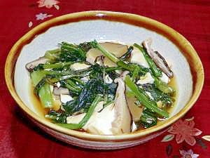 きざみ昆布でだし要らず、豆腐とほうれん草の煮物