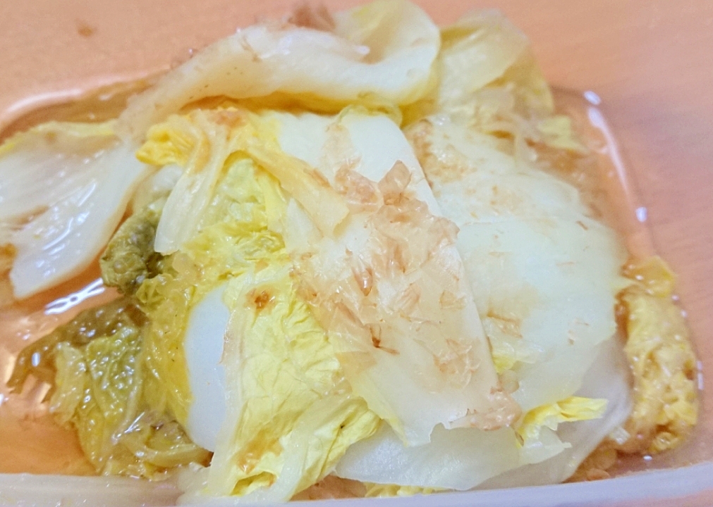 蒸し白菜のおかかポン酢